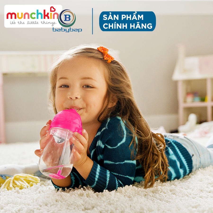 Cốc Ống Hút Mọi Tư Thế Munchkin 207ml Phù Hợp Với Bé từ 6 Tháng Tuổi Trở Lên