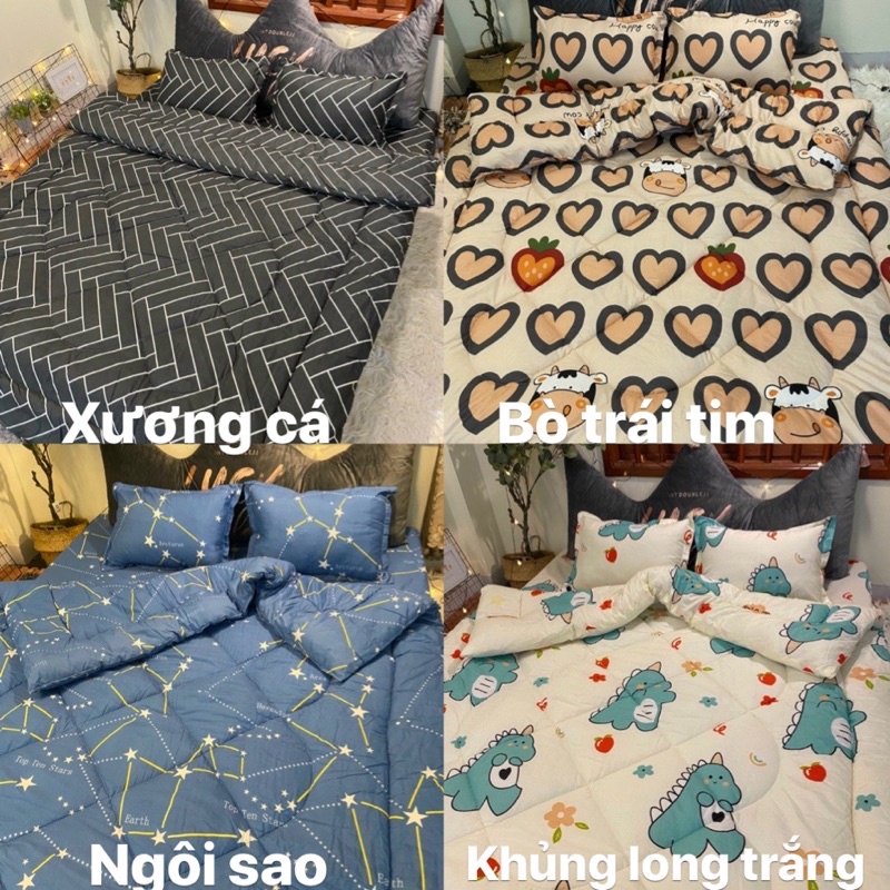Set Ga gối Cotton poly ngộ nghĩnh, đáng yêu, màu mới nhất | BigBuy360 - bigbuy360.vn