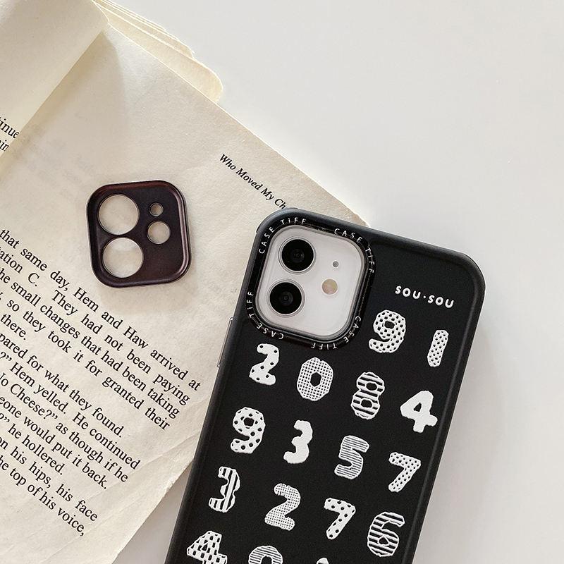 Ốp Điện Thoại TPU Mềm Nhám Thân Thiện Với Da In Số Cho iPhone 4 13 12 11Pro Max Xs Max XR 7 8 SE2 8Plus