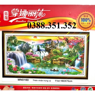 (XẢ KHO) Tranh thêu chữ thập phong cảnh thêu kín tuyệt đẹp MN0153 MN0154 MN0155 MN0160 MN0173 MN0160 MN0161 MN0155