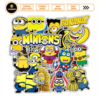 Sticker Minion Dán Nón bảo Hiểm Chống Nước - Hình Dán Laptop Cute