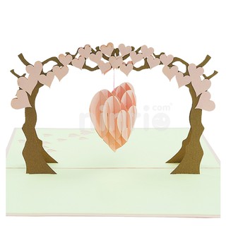 Cây trái tim thiệp nổi 3D thiệp valentine thiệp 20 tháng 10