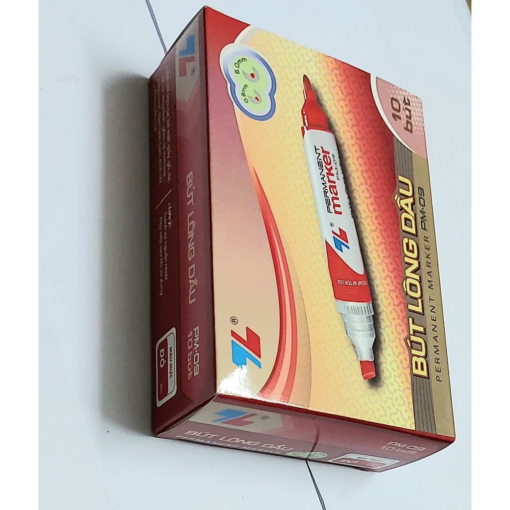 Hộp 10 cây bút lông dầu Thiên Long PM09 - Hàng chính hãng