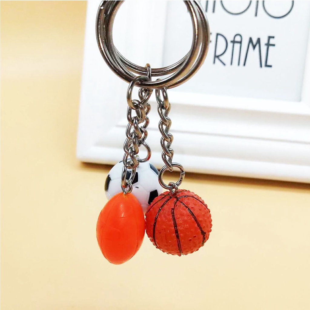 Móc khóa mặt hình quả bóng nhựa resin sáng tạo