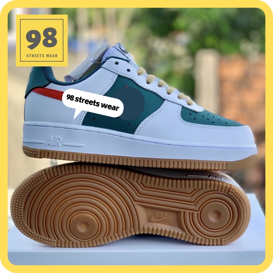 ⚡️[𝐊𝐡𝐨 𝐆𝐢𝐚̀𝐲 𝐗𝐢̣𝐧][𝐈𝐛 𝐓𝐮̛ 𝐕𝐚̂́𝐧]Giày AF 1 Custom  Xanh Trắng Nam Nữ ✅