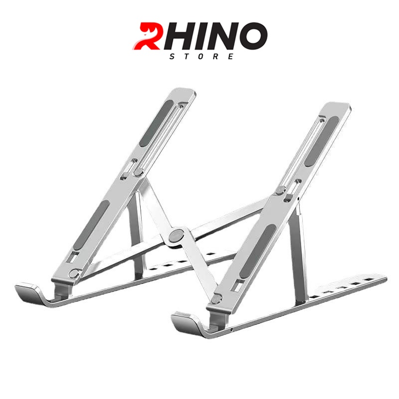 Kệ đỡ Laptop, macbook, ipad Rhino KL101, tản nhiệt nhôm cao cấp, gấp gọn, tặng kèm túi đựng