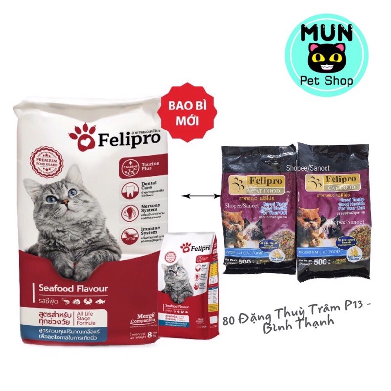 THỨC ĂN HẠT FELIPRO DÀNH CHO MÈO MỌI LỨA TUỔI 500g