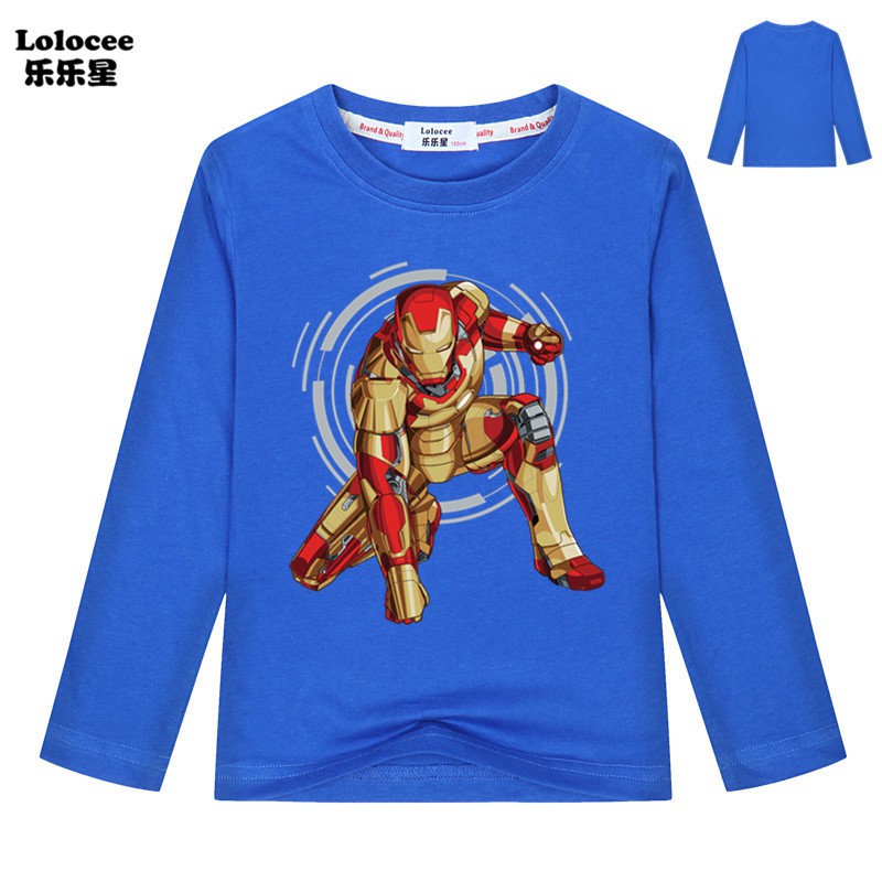 MARVEL Áo Thun Tay Dài In Hình Siêu Anh Hùng 3d Cá Tính Cho Nam