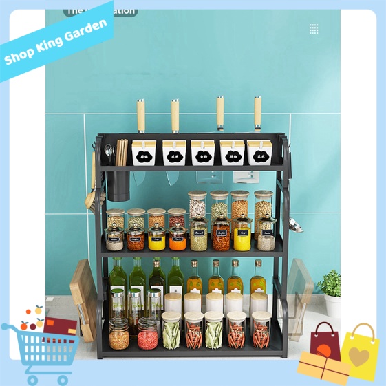 Giá đựng Gia Vị, dụng cụ bếp Be Master (Thép Carbon ) - King's Garden