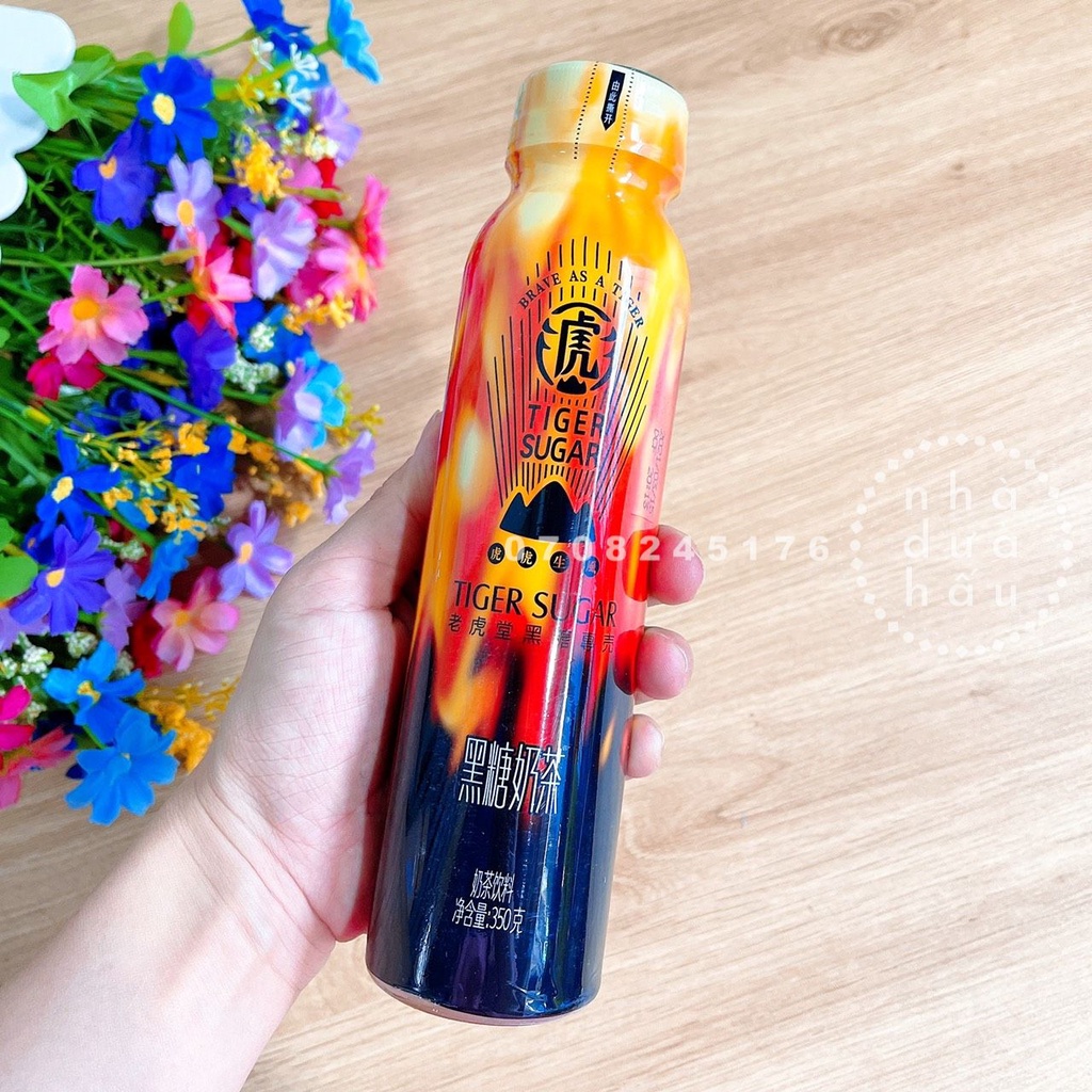 Một chai trà sữa Machi đường nâu Hongkong 4 vị 350ml