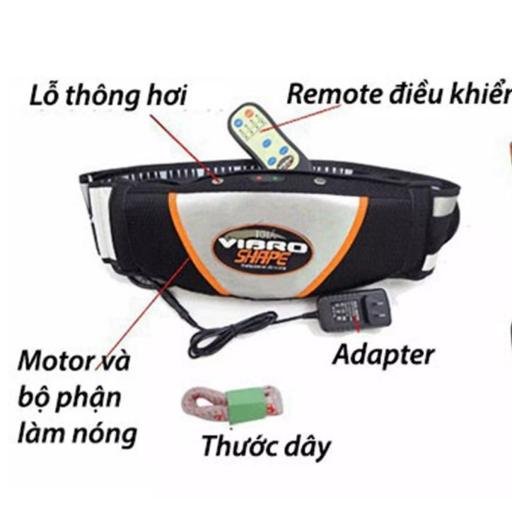 Đai Massage Bụng Nóng Và Runng Vibro Shape NSK-257 Cao Cấp Giảm Mỡ Thừa Massage Toàn Thân Giảm Mỏi Cơ