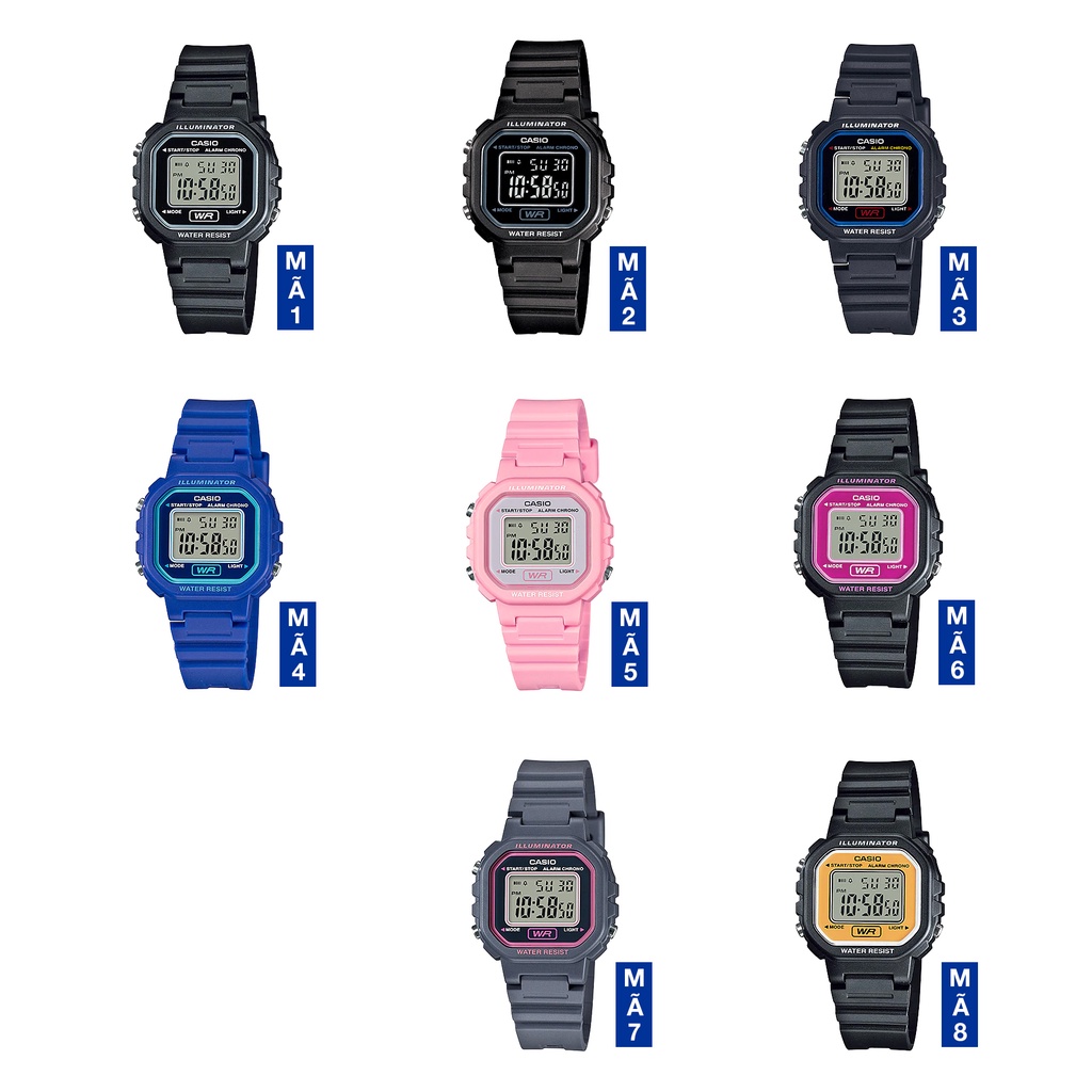 Đồng hồ nữ dây nhựa Casio Standard chính hãng Anh Khuê LA-20 Series