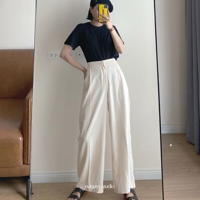 Quần suông ống rộng ly giữa chun sau NQ - Q0379 | BigBuy360 - bigbuy360.vn