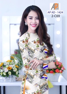 Vải áo dài hoa hồng