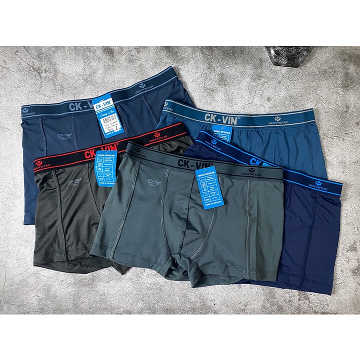 COMBO quần lót nam boxer cao cấp thun lạnh 4 chiều,quần sịp đùi nam lưng to sexy đẹp co giãn siêu cá tính 048