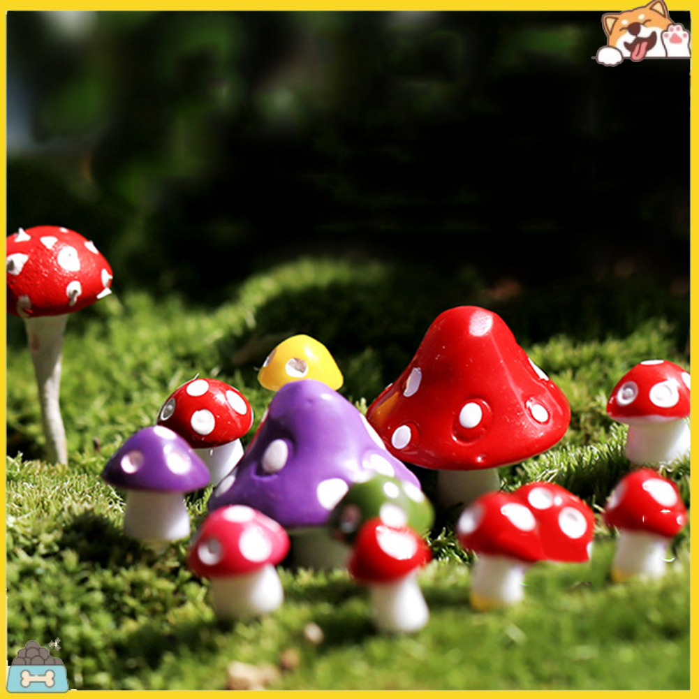 Mô hình cây nấm mini bằng nhựa xinh xắn dùng để trang trí