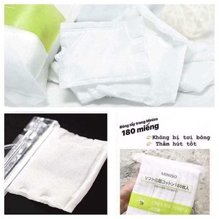 BÔNG TẨY TRANG MINISO 180 MIẾNG