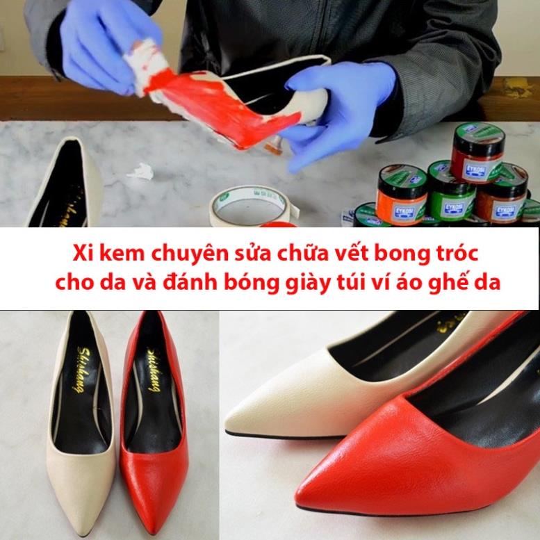 [Tặng chổi quét] - Xi kem đánh giày Eykosi chuyên dưỡng, bổ sung và phục hồi màu, làm mới cho đồ da, túi, ví, áo, ghế