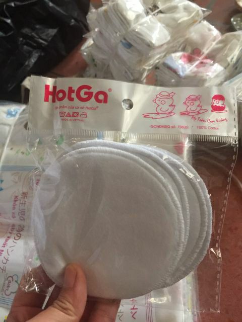 Sét 4 miếng thấm sữa bằng vải Hotga (giặt đc và tái sử dụng)
