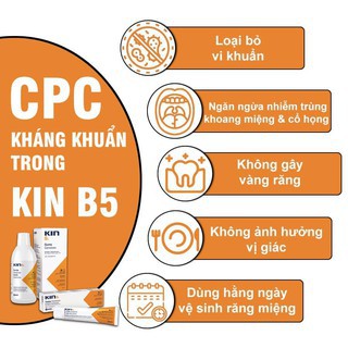 [NOWSHIP] Kem đánh răng KIN B5 125ml phục hồi nướu, làm sạch mảng bám, tránh tái lại viêm nướu  [dvcareshop]