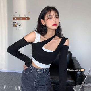 Set áo sát nách + áo croptop thiết kế cut-out cá tính quyến rũ nữ tính