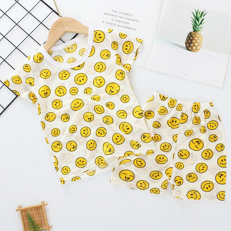 Set Áo Thun Tay Ngắn & Quần Short Cho Bé Trai & Gái