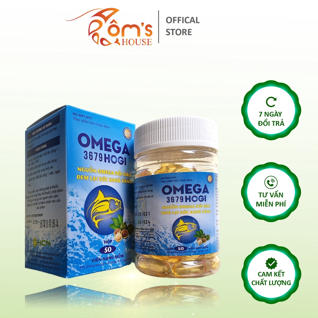 Viên uống Dầu cá Omega 3679 Hogi tốt cho da, tim mạch, trí não, giảm quá trình lão hóa, tăng cường thị lực
