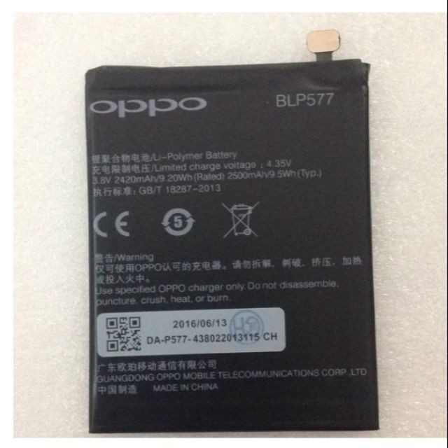 Pin OPPO Mirror 5/ A51W/Neo7( BLP577) - Bảo hành đổi mới