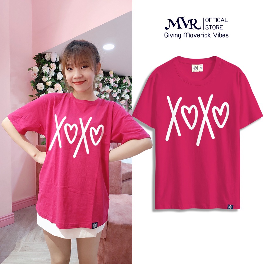Áo thun nữ hồng cotton thoáng mát Xoxo dễ thương cho ngày lễ tình nhân người mình yêu thương MVR KK3872
