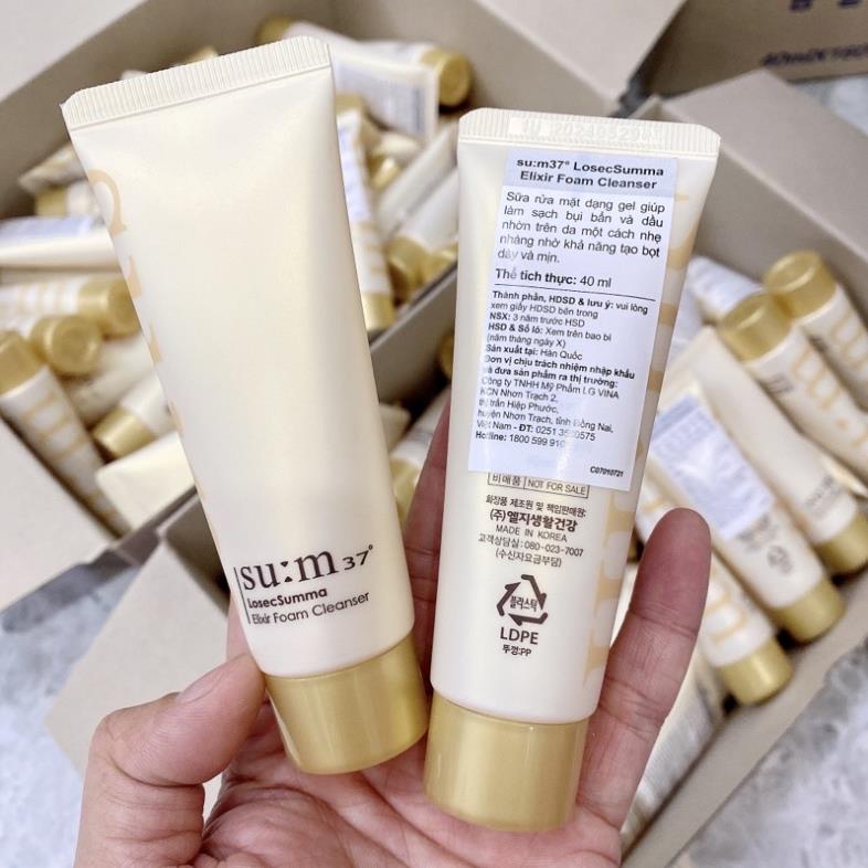 Sữa rửa mặt tái sinh Su:m37 LosecSumma Elixir Foam Cleanser 40ml - Hàng chính hãng LGVina