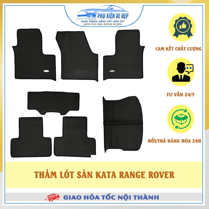 Thảm lót sàn ô tô KataCAO CẤP  cao su Thái Lan cho xe Range Rover Evoque/Autobiography vừa khít sàn xe, không ẩm mốc