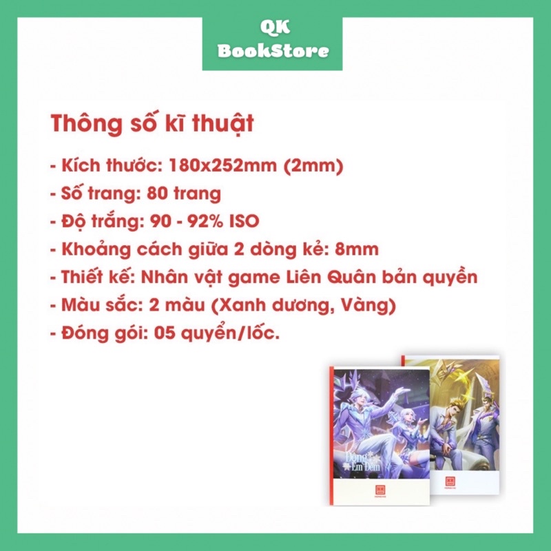 Vở kẻ ngang Hồng Hà 80 trang Liên Quân Mobile