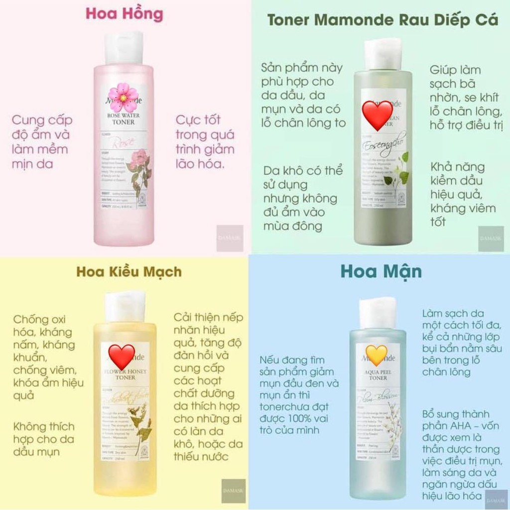 (CÓ BILL) NƯỚC HOA HỒNG MAMONDE