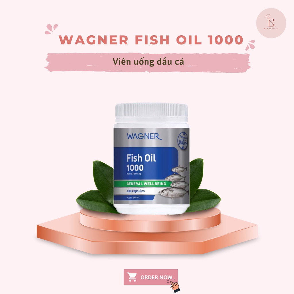 Dầu cá không mùi Wagner Fish oil  1000mg 400 viên [Hàng Úc đủ bill]