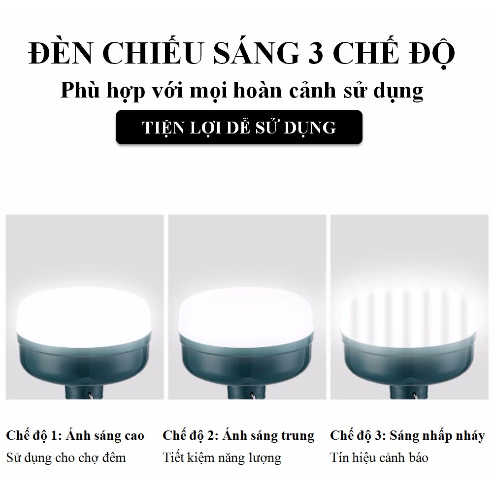 Đèn Led sạc tích điện gia dụng chiếu sáng khẩn cấp lúc mất điện, có móc treo và nam châm tiện dụng（12W/24W/36W）