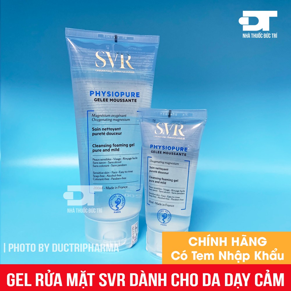 Gel rửa mặt SVR dành cho da dạy cảm - SVR Physiopure Gelee Moussante