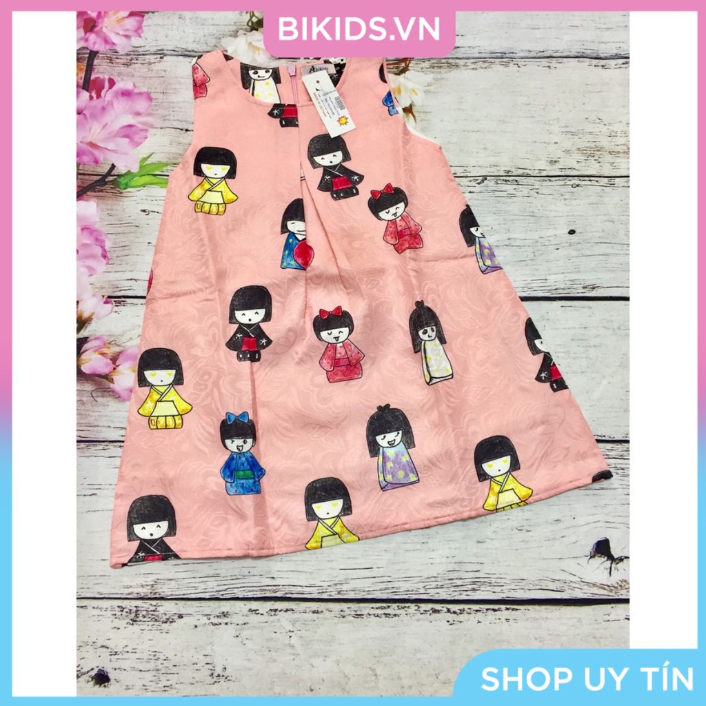 Abikids - Váy gấm hình cô gái