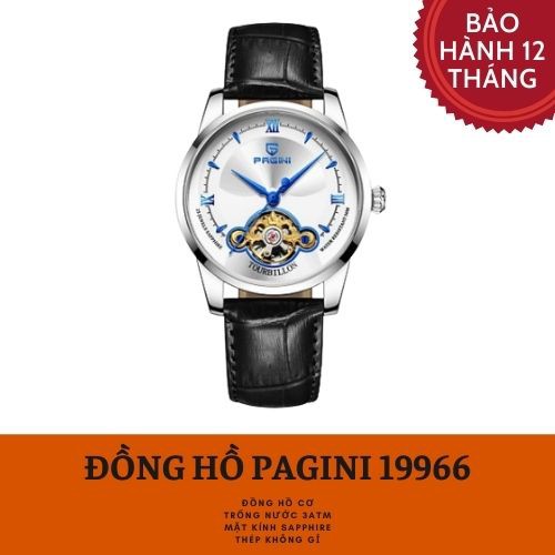 Đồng Hồ Nam Dây Da Chống Nước PAGINI 19966 Cao Cấp – Bảo Hành 12 THÁNG