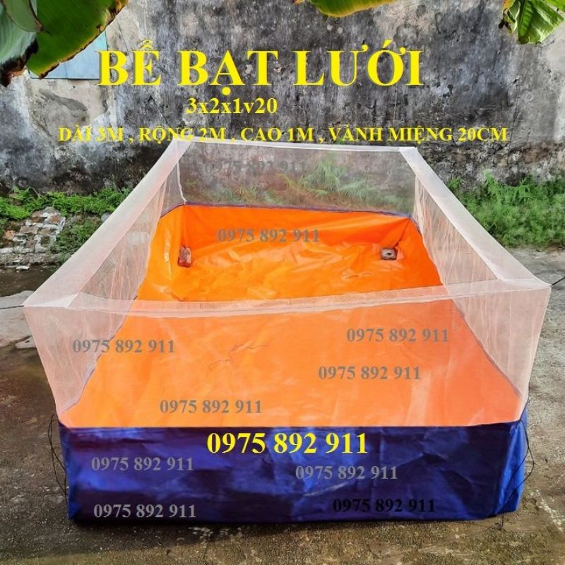 BỂ BẠT LƯỚI NUÔI ỐC ẾCH CÁ