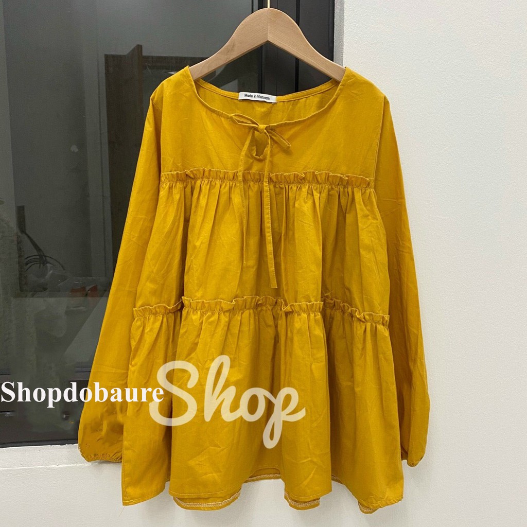 Áo bầu THU ĐÔNG dài tay xếp tầng tiểu thư - 𝐀𝐁𝟐𝟗