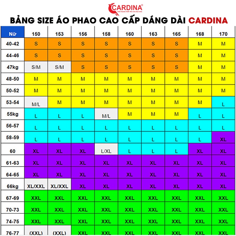 Áo Phao Nữ CARDINA Dáng Dài Siêu Nhẹ Siêu Ấm Chống Thấm Nước 1PDF