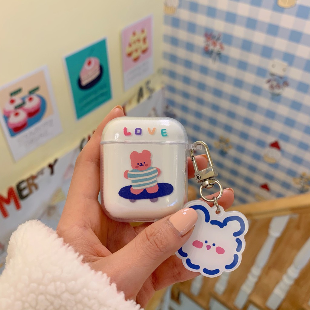 DORAEMON Móc Khóa Kiểu Dáng Hoạt Hình Dễ Thương Cho Airpods 1 / 2 Pro 3