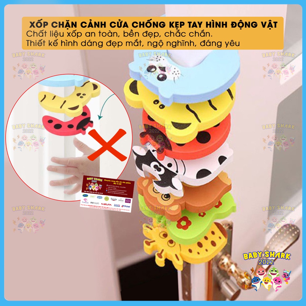 Xốp chặn cạnh cửa chống kẹp tay trẻ em và chống sập cạnh cửa hình động vật đáng yêu