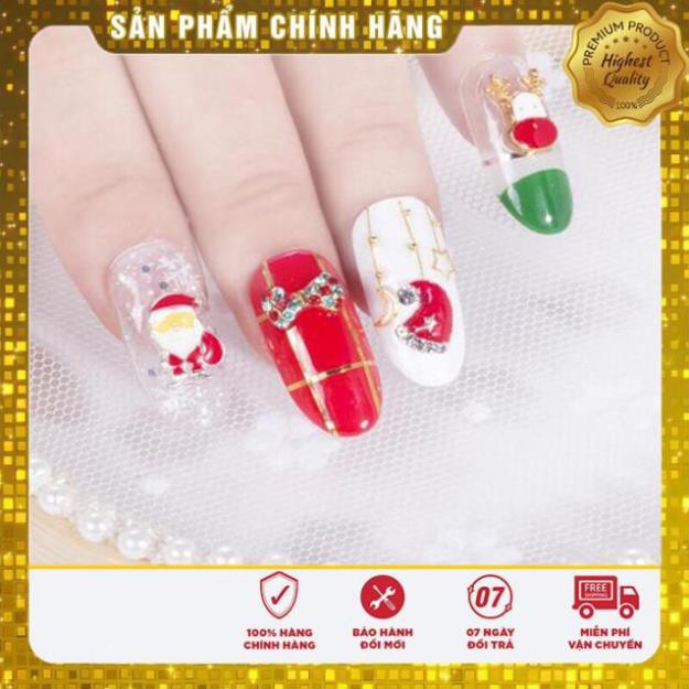 Hũ mix các hình Noel đính móng tay chân làm nail