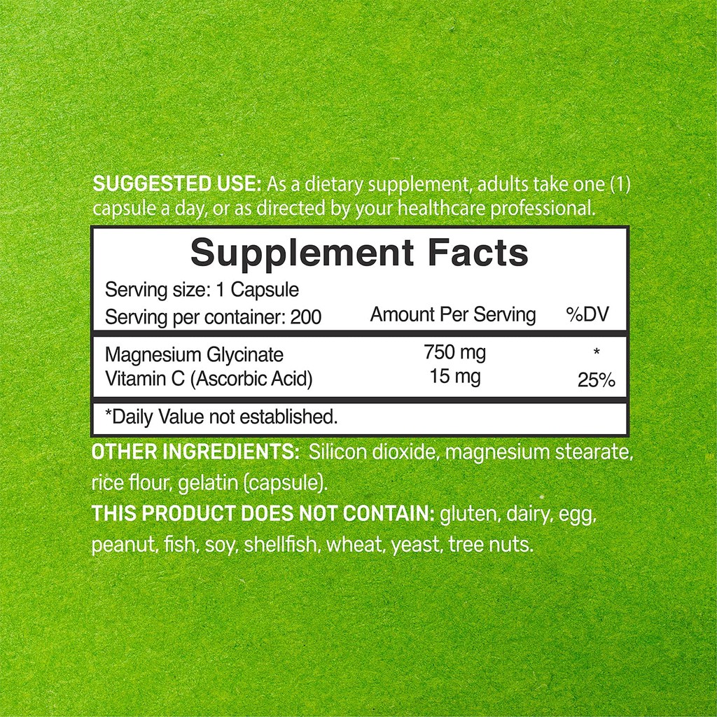 Magnesium Glycinate 200 Viên - Dạng Hấp Thu Tốt của Magnesium Mg