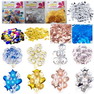 Kim Tuyến Bỏ Bong Bóng Trong Suốt, SET 5 BONG BÓNG TRONG SUỐT KÈM KIM TUYẾN, SET BONG BÓNG MIX MÀU Trang Trí Sinh Nhật