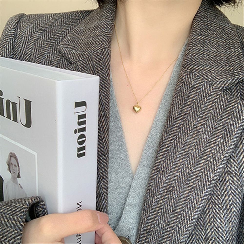 Vòng cổ choker mặt trái tim đơn giản thời trang Hàn Quốc cho nữ