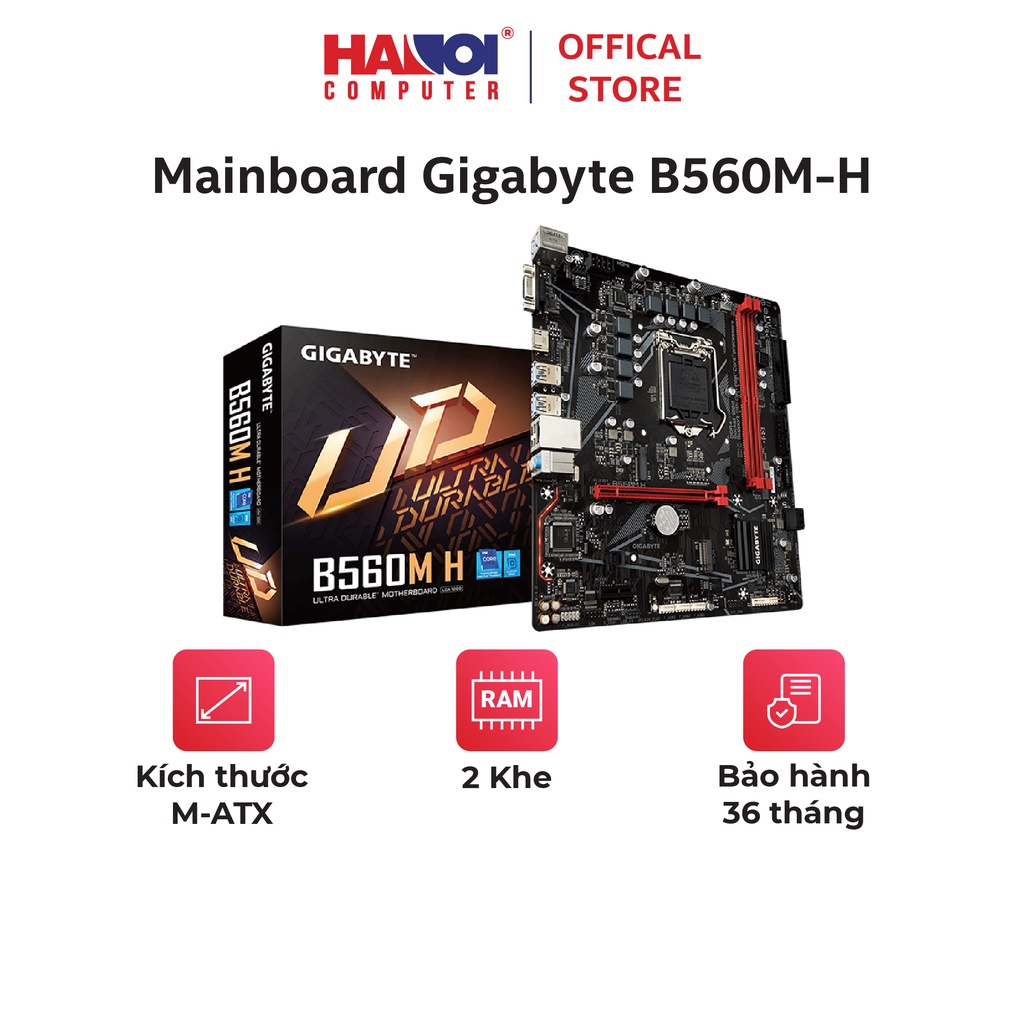 Mainboard Gigabyte B560M-H, bo mạch chủ thế hệ Intel Core i 10 và 11