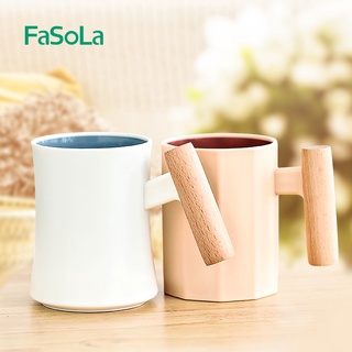 Cốc nước tay cầm gỗ FASOLA FSLSH-156