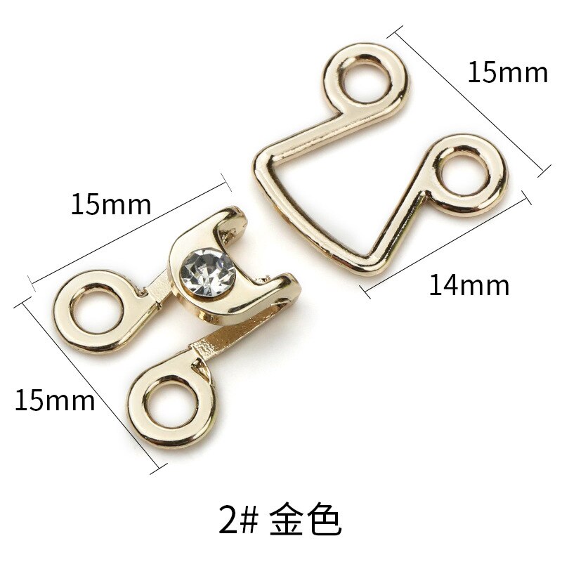Bộ 10 nút khóa áo kim loại vô hình chất lượng